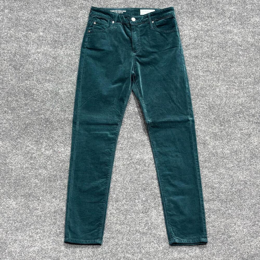 AG Adriano Goldschmied Jeans Womens 28 Green Teal High Rise Stevie Ankle